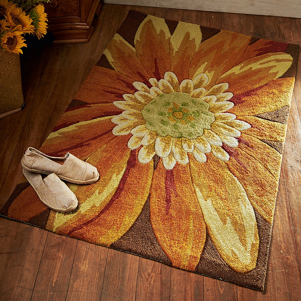 Sunflower Hooked Rug Crafted Rugs Culture Vulture