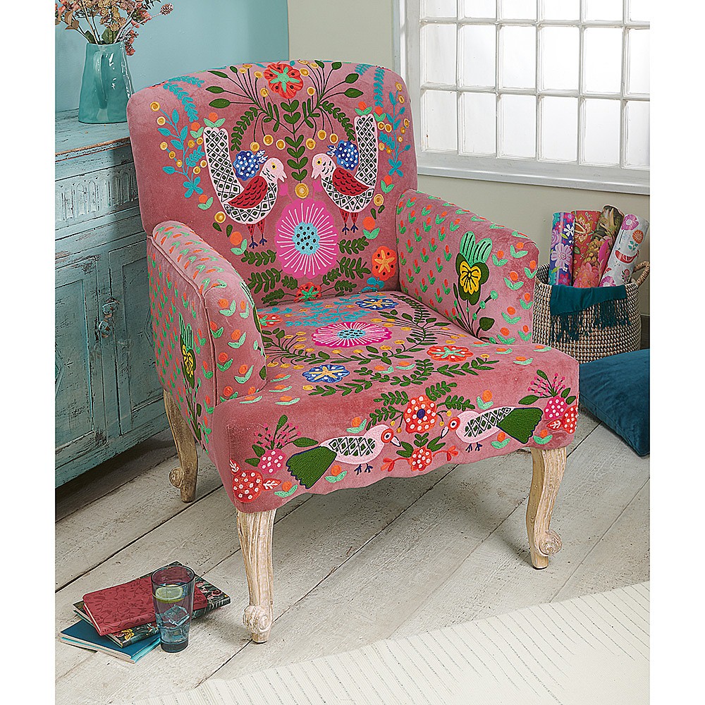 small floral armchair