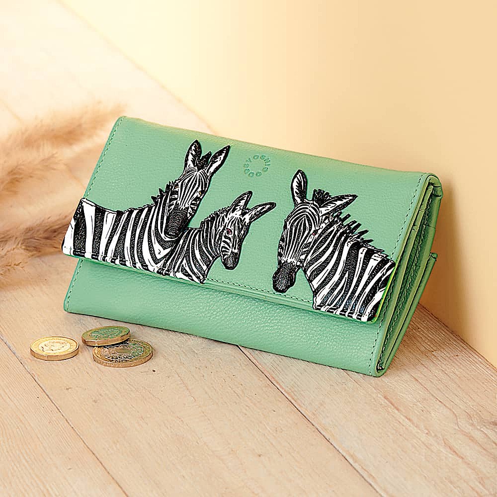 Lewa Zebras Leather Wallet Museum Selection