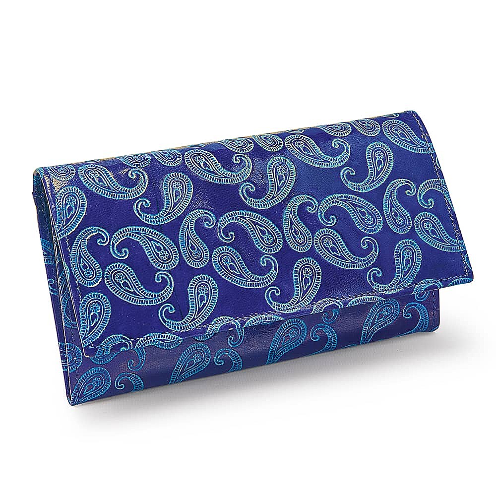 Boteh Embossed Leather Wallet Museum Selection