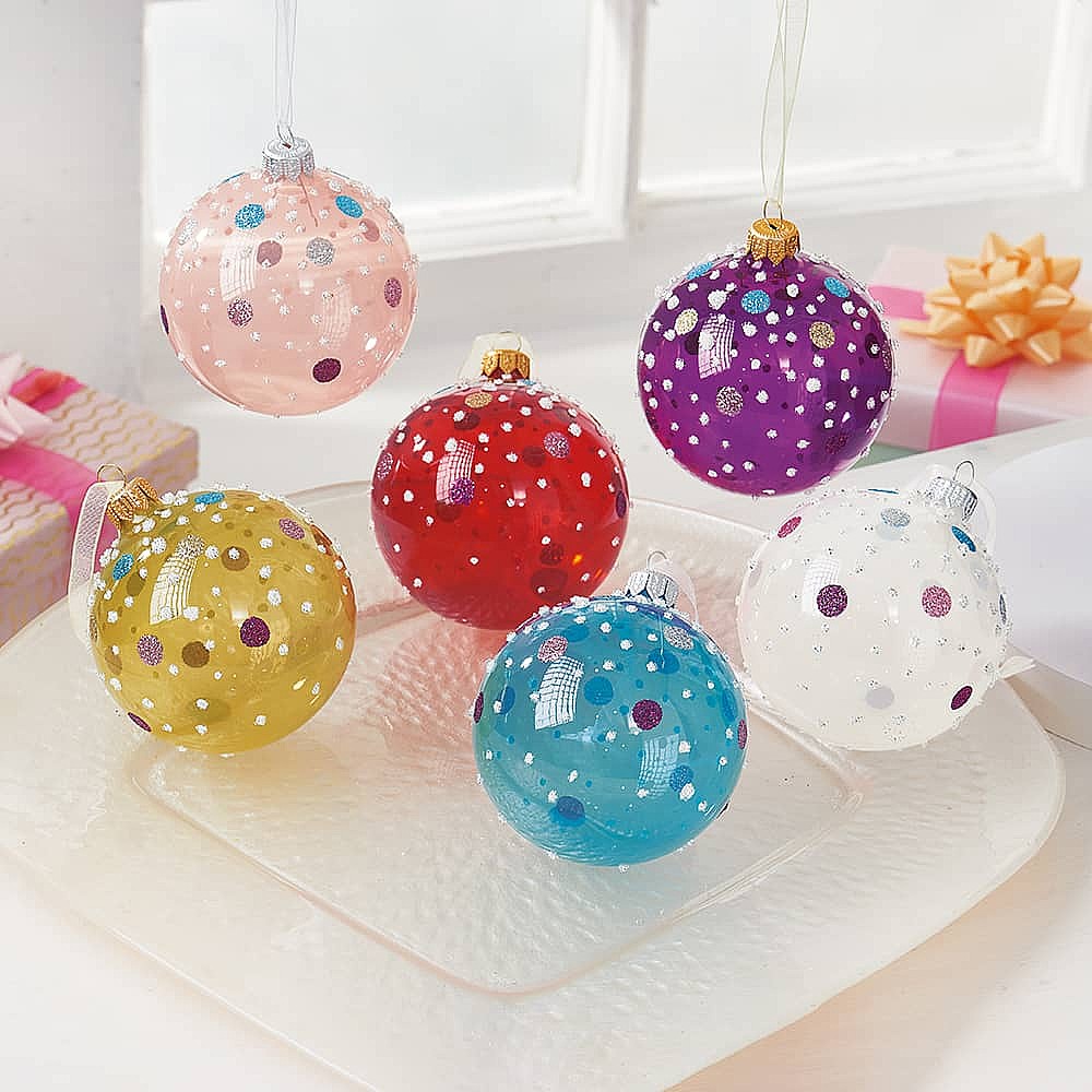 polka dot christmas ornaments