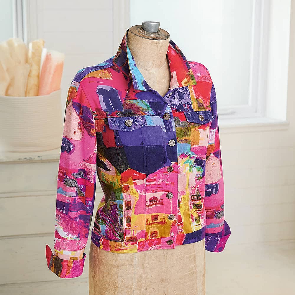 Abstract Multicoloured Print Jacket Culture Vulture