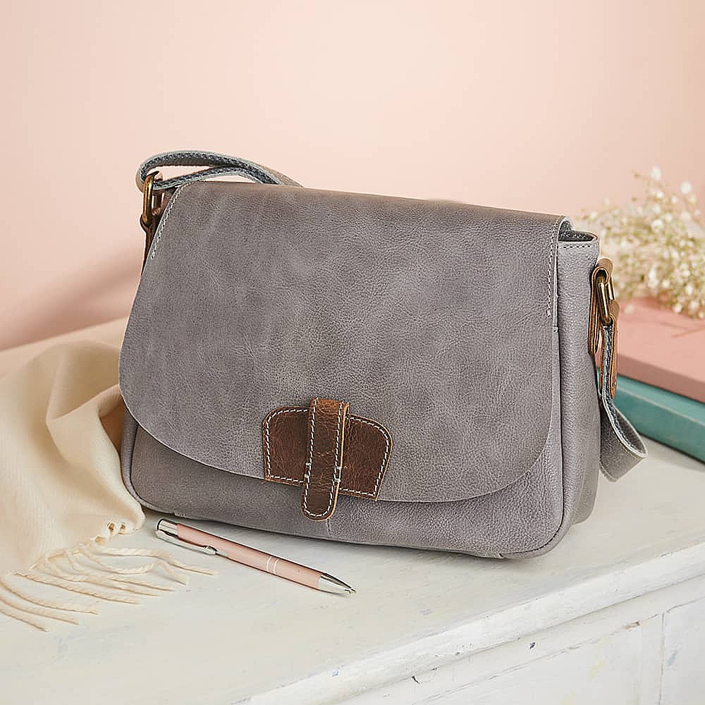 Torun Grey Leather Cross Body Bag Culture Vulture