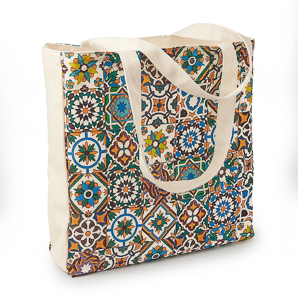 Patterned canvas tote bags online